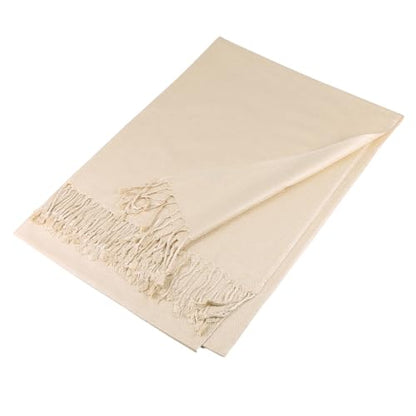TZ Promise Women Pashmina Shawls and Wraps for Evening Dresses,Soft Large Long Scarf for Wedding,Bride Bridesmaid Gifts - color: Beige