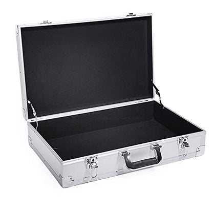 Aluminum Hard Case Briefcase Toolbox Carrying Case Portable Tool Case Protect Your Valuables Large Size 550X350X140 Mm