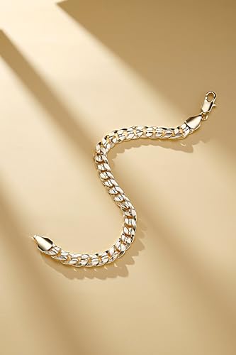 Bracelet for Women 14K Gold Plated Dainty Chain Simple Jewelry - style: Cuban Link Chain