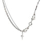 Y2k Irregular Necklace Star Pendant Moonlight Stone Fashion Collar Chain Design Spicy Silver Jewelry for Women - color: Style1