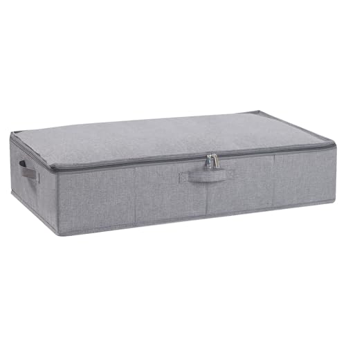 Under Bed Storage Container, 23.6 x 11.8 x 5.9 Inch Clothes Organizer, Storage Bin With Lid With Handles for Blanket, Pillows, Shoes, Grey, 1 Pack - color: Grey, size: 23.6x11.8x5.9in(1-Pack)
