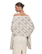 PULI Women's Pashmina Shawl Wraps for Evening Dress Large Scarf Blanket Long Wedding Bridal Winter Warm Shoulder Wrap - color: Lips-warm Oatmeal