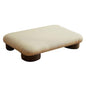 Japanese Tatami Low Stool,Multifunctional Wood Floor Chair with Padded Seat,Portable Meditation Stool Footstool for Living Room, Bedroom,Sitting On The Floor(15.7" W×10.6" D×3.1" H, Beige) - size: 15.7"W×10.6"D×3.1"H