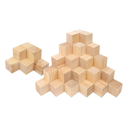 64 PCS 2 Inch Wooden Cubes, Natural Pine Wood Cubes for Crafts, 2 x 2 x 2 Wood Blocks Ready for Artistic DIY Projects-Unleash Creativity with Blank Wood Blocks - size: 2x2x2 Inch