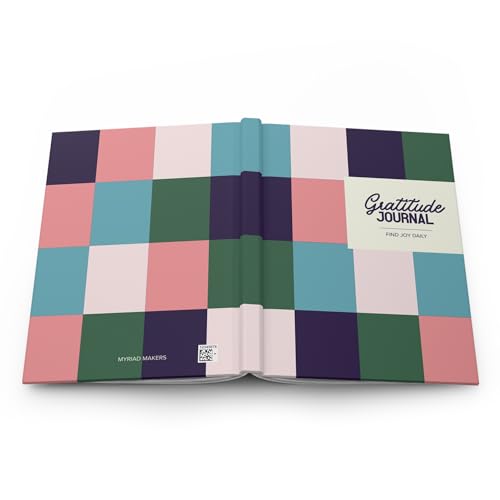 Hardcover Gratitude Journal | Matte Geometric Notebook C