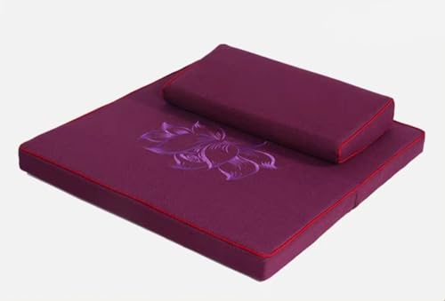 Natural Coconut Palm Latex Meditation Mat, Meditation Mat for Kneeling, Cushion for Home Use, Removable Washable(Size:28x28inch,Color:Purple) - color: Purple, size: 28x28inch