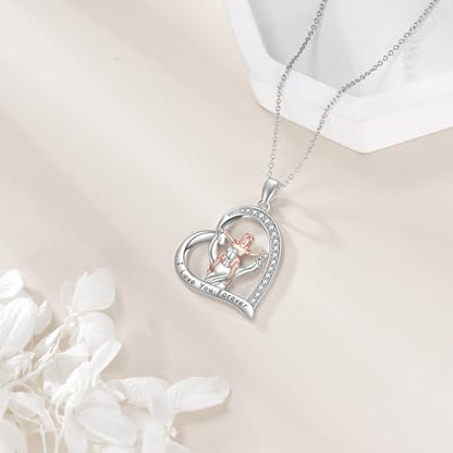 YFN Daughter Gifts from Dad 925 Sterling Silver Daughters Heart Necklace Birthday Christmas - color: Silver-Daughter Necklace Gifts