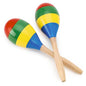 2 Pcs Maracas, 9 Inch Hand Percussion Rattles, Wooden Rumba Shaker Hand Musical Instruments with Clear Rhythm for Music Leraning (Colorful-9 Inch) - color: Colorful-9 Inch