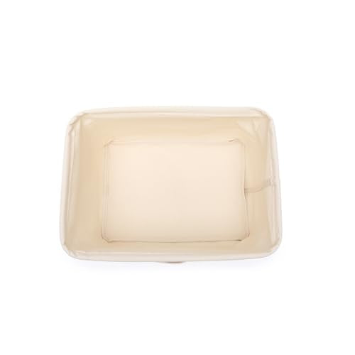 Foldable Storage Bins with Lids Cotton Canvas Rectangular Storage Box Ideal for Organization Lightweight and Durable (13.78 x 9.45 x 9.45) - size: 13.78 x 9.45 x 9.45"