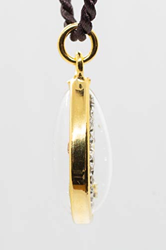 Artschatz Weekday Birthday Buddha Golden Colorful Thai Pendant, Amulet, Necklace, Charm, Sunday, Monday, Tuesday, Wednesday, Thursday, Friday, Saturday - style: Monday - Phram Ham Yath “Making Peace”