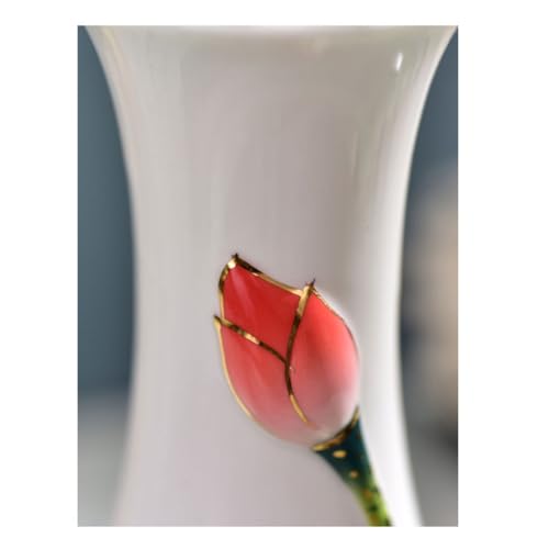 Room Decor Ceramic Vase Ornaments Living Room Countertop Flower Arrangement Creative Porcelain New Chinese Zen Style Dining Table Centerpiece Decor