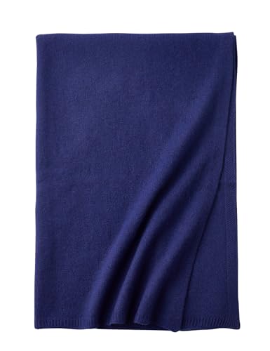 Soft Cashmere Blend Wrap Chic Scarf Stole for Women Wayfarer Travel Extra Large 87"x28" - color: Navy Blue
