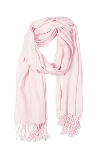 Sakkas 78" X 28" Rayon from Bamboo Soft Solid Pashmina Feel Shawl/Wrap/Stole - color: Bubblegum Pink