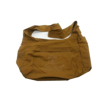 ZUODOOKU Buddhist Buddha Monk Bag Embroidery Cotton Shaolin Temple Kung Fu Oneshoulder Bag Unisex