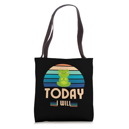 Meditating Frog, Spiritual Meditation, Yoga Tote Bag