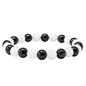 Amazing Gemstone Crystal Bracelet for Women Men's Gifts - Protection Healing Crystal Bracelet - 8mm Gemstone Beaded Stretchable Bracelet Pulseras Para Hombres Mujer Stocking Stuffers Mothers Day Gift (Black Tourmaline Selenite) - color: Black Tourmaline S