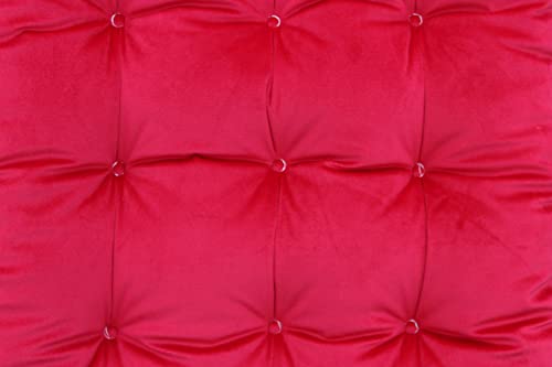 Intelligent Design Foldable Velvet Light Weight Lounge Floor Pillow Cushion Tufted Seat for Meditation, Game Playing, Yoga, Reading 61 L X 20.8 W, Rose Red - color: Rose Red, style: 61 L X 20.8 W