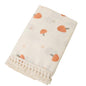 vctops Muslin Baby Blanket with Tassels 100% Cotton Mushroom Print Swaddle Blankets 39"x47" Lightweight Soft Breathable Gauze Blanket for Sleeping (Mushroom,39"x47") - color: Mushroom, size: Baby(39"x47")