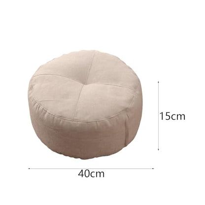 15.7 inch Round Floor Pillow Large Thick Pillows Seating Cushion Meditation Floor Pillow for Adults Office Living Room, White