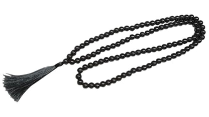 GEMSCITE Japa Mala 108 Prayer Beads Perfect for Meditation Spiritual Mala Necklace & Wrist Mala Bracelet - color: Hematite, size: Without Knots