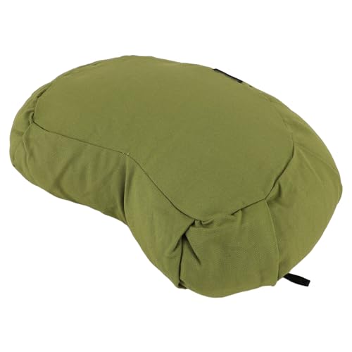 Luqeeg Meditation Pillow, Meditation Cushion, Meniscus Shaped Design Proper Support Feet, Buckwheat Hulls Cotton Cloth, Versatile Ideal Floor Seating Coffee Tables