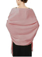 Luxurious Pashmina Feel Scarf & Shawl - Soft Solid Color Wrap for Weddings, Evening Dresses, Gifts - color: L Pink