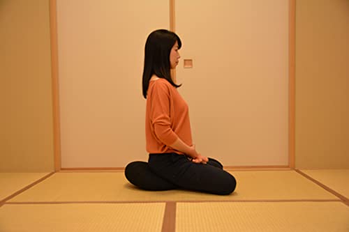Meditation Cushion Round Cotton and Buckwheat Stuffing Size36*17cm
