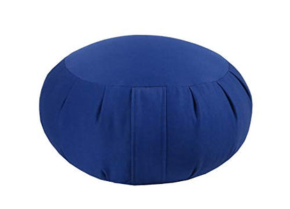 Buckwheat Zafu and Zabuton Meditation Cushion Set (2pc) - color: Royal Blue