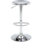 Adjustable Bar Stool, Swivel Round Metal Airlift Barstool, Backless Counter Height Bar Chair for Kitchen Dining Room Pub Cafe, 1 pc (Chrome) - color: Chrome, size: 1 pc
