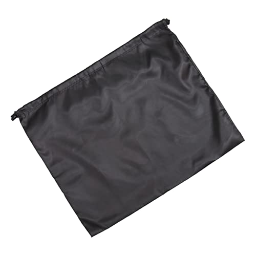 2pcs Durable Drawstring Storage Bags for Household Organization Lightweight Dustproof Cloth Finishing Bags Black Satin for Travel and Home Use