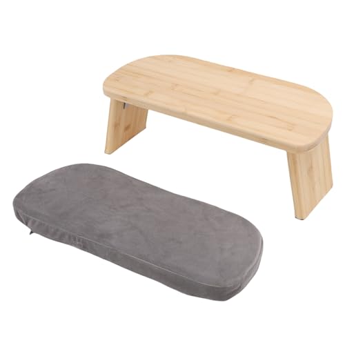 Zerodis Yoga Meditation Bench Meditation Benches Zen Stool Prayer Bench with Cotton Cushion and Nonslip Pads for Home Relaxation Tea Ceremony Yoga Modern