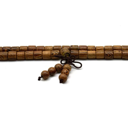 Zen Dear Unisex Natural Wenge Wood Mala Prayer Beads Necklace Bracelet Beads Meditation Buddhist Japa Rosary Mala Bead Yoga - style: 6mm 108 barrel beads