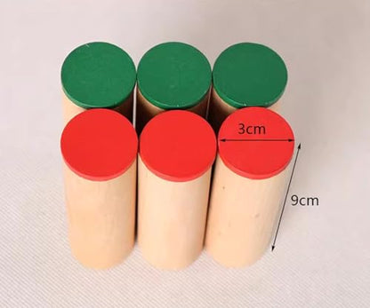Montessori Wooden Sensory Sound Tube Teaching AIDS, Early Auditory Materials