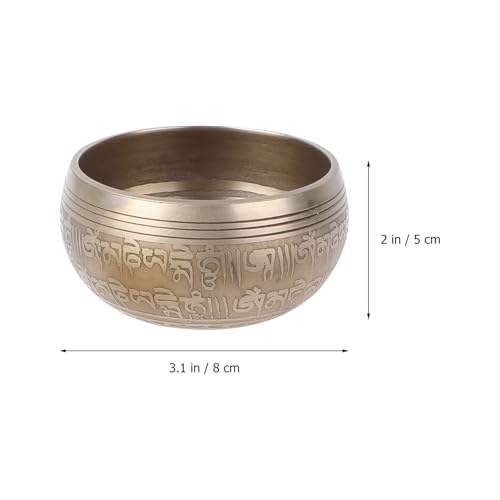 BESTonZON Tibetan Singing Bowl Spiritual Sound Bowl with Mallet and Cushion for Yoga Meditation Healing Mindfulness Portable Handheld