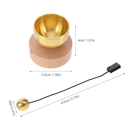 1 Set Mini Tibetan Sound Bowl & Wood Mallet Metal Nepal Singing Bowl Meditation Music Chime For Yoga Prayer Relaxing Mindfulness Bell Decor Women Travel