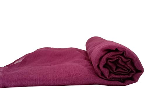 Women's Cotton Scarves Lady Light Soft Fashion Solid Scarf Wrap Shawl - color: Purple