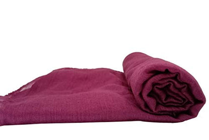 Women's Cotton Scarves Lady Light Soft Fashion Solid Scarf Wrap Shawl - color: Purple