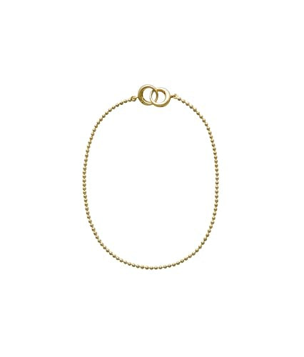 ONI Collective Mini Sphere Bracelet - 925 Sterling Silver with Rhodium or 14K Gold Plating, Minimalist Delicate Chain Bracelet - color: Yellow Gold, size: Large / 7.5"
