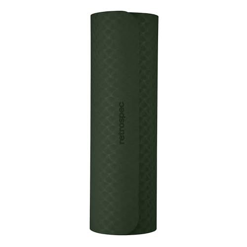 Retrospec Zuma Yoga Mat | 1/2 Inch Thick Non Slip Workout Mat | TPE Exercise Mat for Yoga, Pilates & Stretching | 72x24in