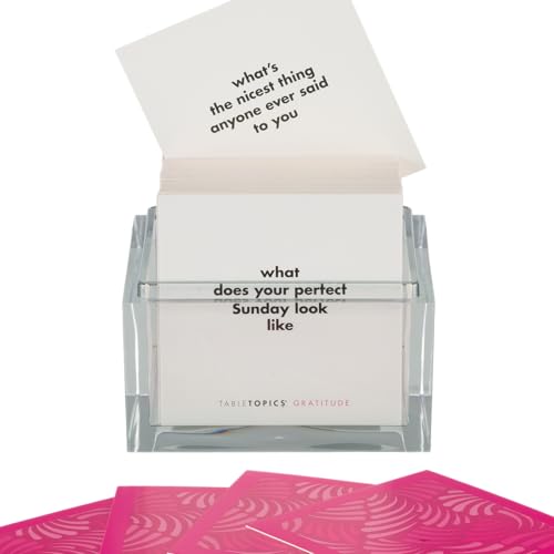 TableTopics Gratitude Conversation Cards for Family & Friends, 135 Heartfelt Questions for Connection at Dinnertime, Game Night, Parties