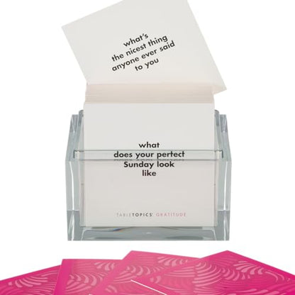 TableTopics Gratitude Conversation Cards for Family & Friends, 135 Heartfelt Questions for Connection at Dinnertime, Game Night, Parties
