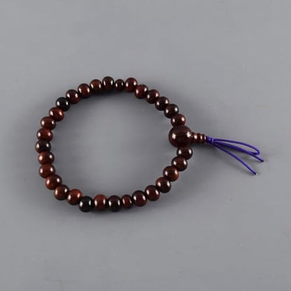Japanese Shitan Rosewood Bracelet Juzu Rosary Prayer Mala beads Handmade in Kyoto bracelet for men - style: With bossa