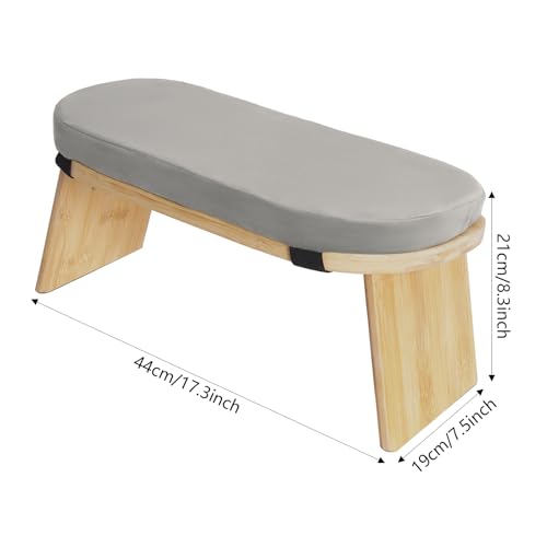 Meditation Bench, Foldable& Ergonomic Meditation Stool, Foldable Kneeling Meditation Bench, Seiza Bench Wooden Meditation Stool Chair Zen Lotus Yoga Stool Floor Sitting Prayer Bench Removable