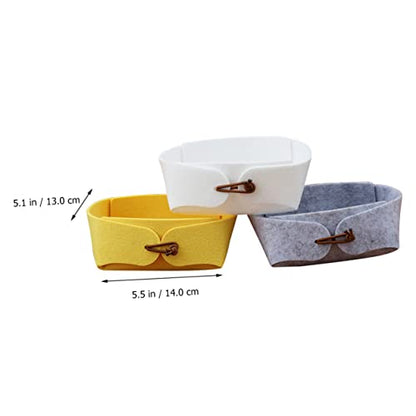 3pcs Folding Storage Box Cubbies Bins Basket for Storage Desktop Container Jewelry Holder Home Container