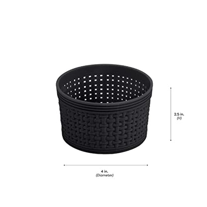 Simplify 10 Piece Organizing Set | Multiple Size Bins | Multipurpose | Office | Desk | Dorm | Bathroom | Storage Basket | Small Items | Accessories | Black - size: 10 Piece