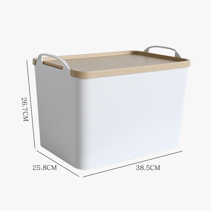 HBJWOV Portable storage box with lid, household tabletop clothing and miscellaneous storage and sorting box