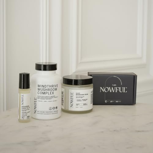 Wellness in Action Kit – Daily Ritual Set with Affirmation Cards, Oil, Sleep Balm, and Mushroom Capsules – Mindfulness Tools for Calm, Clarity, and Nervous System Reset