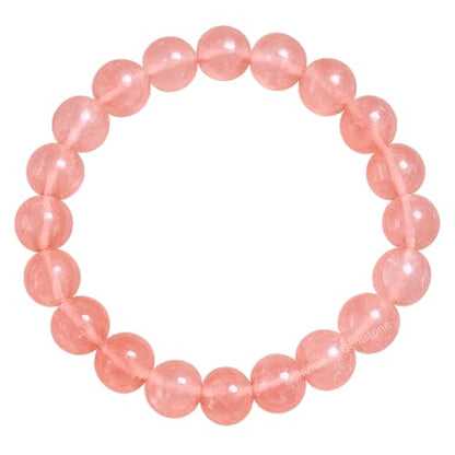 Amazing Gemstone Crystal Bracelet for Women Men's Gifts - Protection Healing Crystal Bracelet - 8mm Gemstone Beaded Stretchable Bracelet Pulseras Para Hombres Mujer Stocking Stuffers Mothers Day Gift (Cherry Quartz) - color: Cherry Quartz