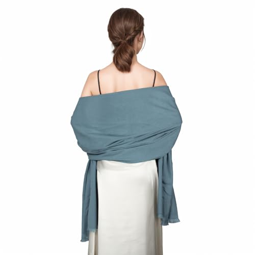 Shawl Wraps for Women Pashmina Shawls and Wraps for Evening Dresses Large Soft Scarf Winter Scarf Wedding Shawl… - color: Blue