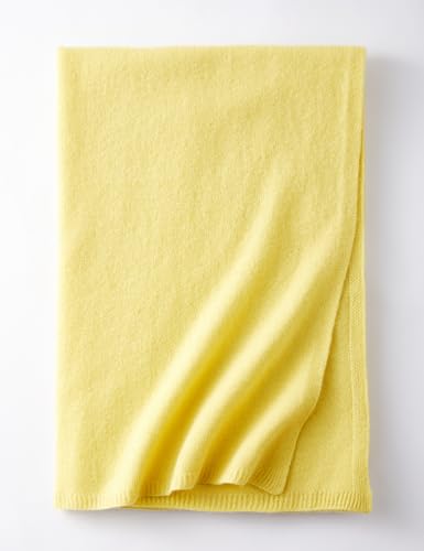 Soft Cashmere Blend Wrap Chic Scarf Stole for Women Wayfarer Travel Extra Large 87"x28" - color: Yellow
